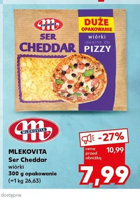Ser Cheddar wiórki Mlekovita promocja w Kaufland