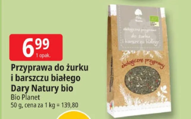 Przyprawa do żurku i barszczu białego bio promocja w Leclerc