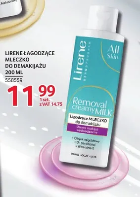 Łagodzące mleczko do demakijażu Lirene promocja w Selgros