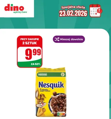 Płatki Nesquik promocja w Dino