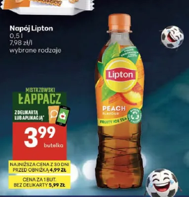 Napój Lipton Peach Ice Tea promocja w Delikatesy Centrum