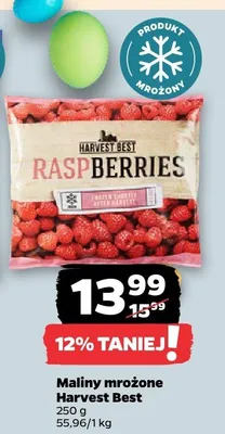 Maliny mrożone Harvest Best promocja w Netto