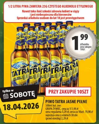 Piwo Tatra jasne pełne promocja w Arhelan