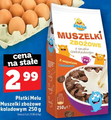 Płatki Melu Muszelki zbożowe o smaku czekoladowym promocja w TOPAZ