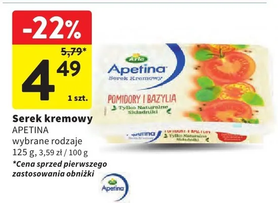 Serek kremowy promocja w Intermarche