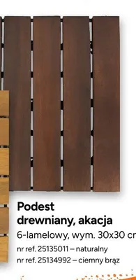Podest drewniany akacja ciemny brąz promocja w Bricoman