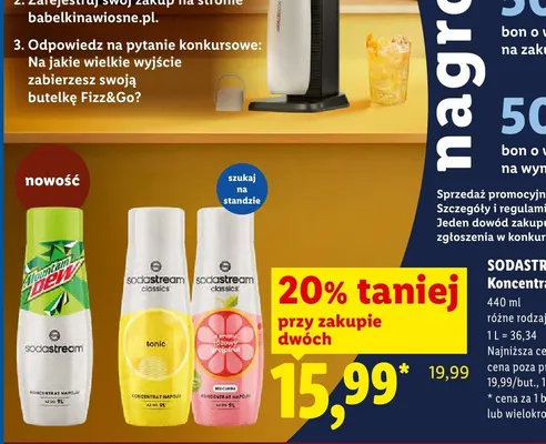 Koncentrat do wody, różne rodzaje promocja w Lidl