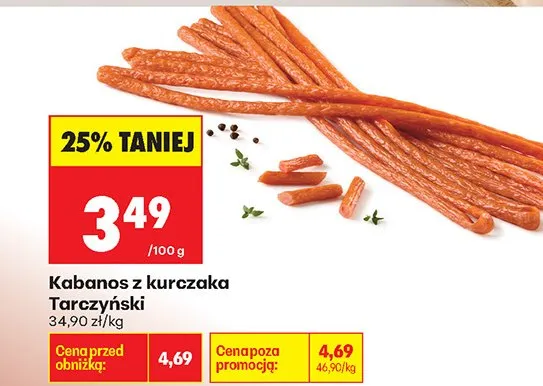 Kabanos z kurczaka Tarczyński promocja w Biedronka