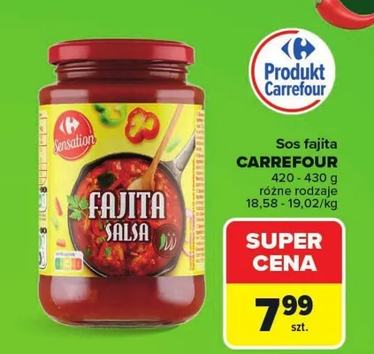 Sos fajita Carrefour Sensation promocja w Carrefour Market
