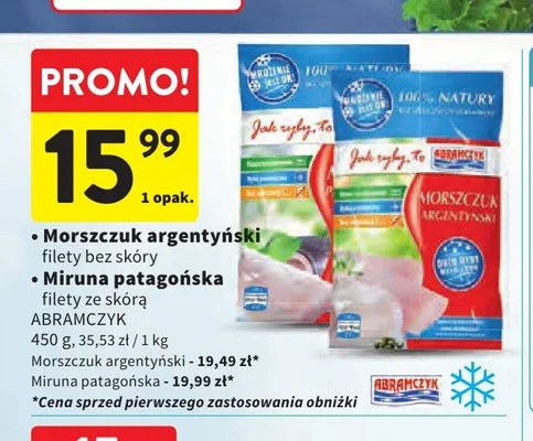 Morszczuk argentyński filety bez skóry Abramczyk promocja w Intermarche