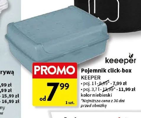 Pojemnik click-box Keeeper 1 l promocja w Intermarche