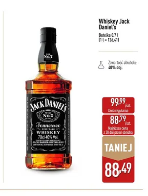 Whiskey Jack Daniel's Tennessee Whiskey promocja w Aldi