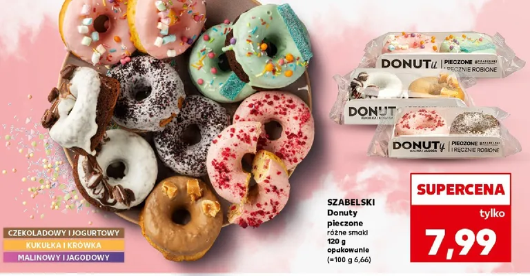 Donuty pieczone malinowy i jagodowy 2-pak promocja w Kaufland