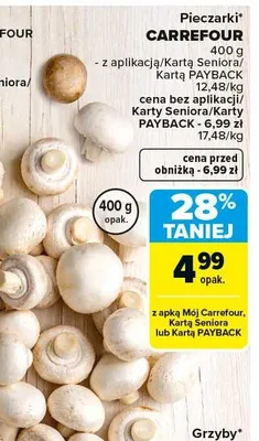 Pieczarki promocja w Carrefour Market