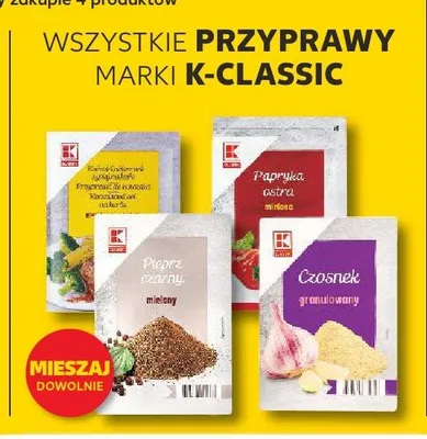Przyprawy K-Classic promocja w Kaufland