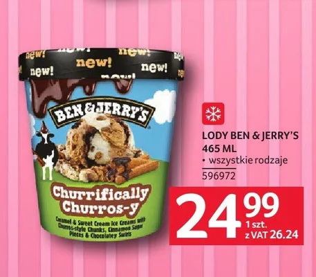 Lody Ben & Jerry's promocja w Selgros