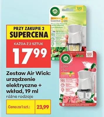 Zestaw Air Wick: urządzenie elektryczne + wkład promocja w Biedronka