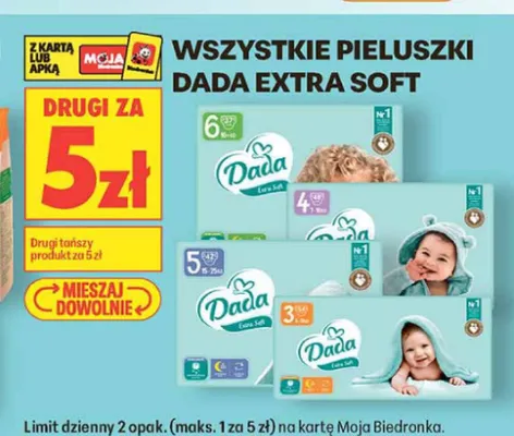 Pieluszki Dada Extra Soft promocja w Biedronka