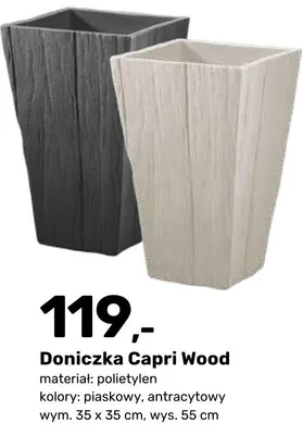 Doniczka Capri Wood promocja w Bricomarche