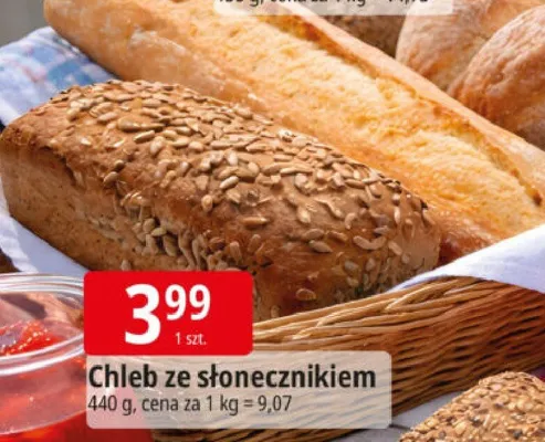 Chleb ze słonecznikiem promocja w Leclerc