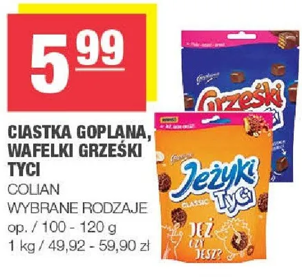 Ciastka Goplana Wafelki Grześki Tyci Colian promocja w SPAR