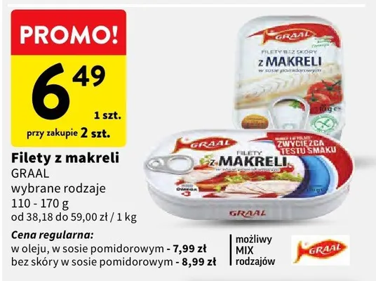 Filety z makreli wybrane rodzaje promocja w Intermarche