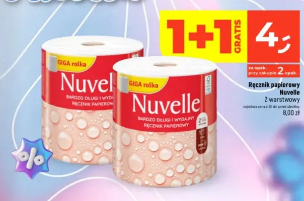 Ręcznik papierowy Nuvelle GIGA rolka 2 warstwowy promocja w Dealz