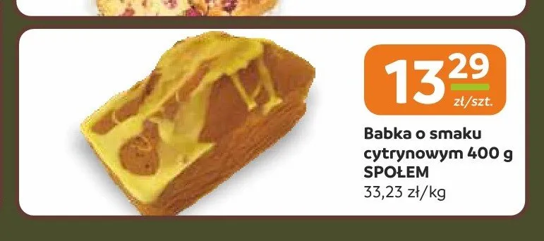 Babka o smaku cytrynowym Społem promocja w Społem Częstochowa