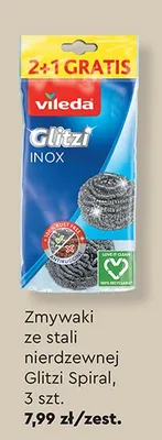 Zmywaki ze stali nierdzewnej Vileda Glitzi Spiral promocja w Biedronka