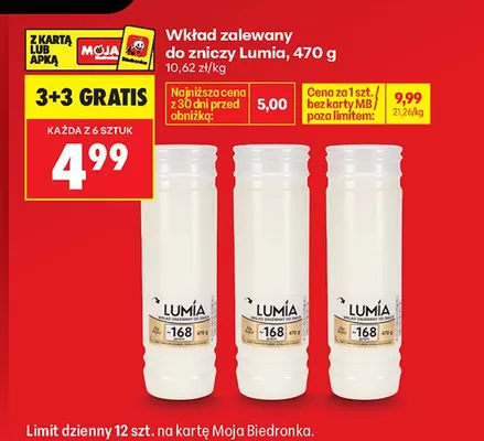 Wkład zalewany do zniczy Lumia promocja w Biedronka