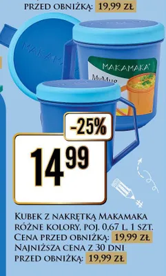 Kubek z nakrętką Makamaka promocja w Dino