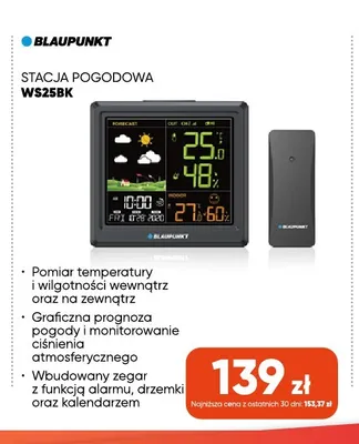 Stacja pogodowa WS25BK Blaupunkt promocja w Max Elektro
