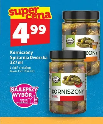 Korniszony z miodem Spiżarnia Dworska 327ml promocja w TOPAZ