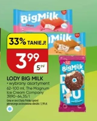 Lody big milk promocja w Chata Polska