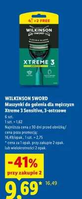 Maszynki do golenia dla mężczyzn Wilkinson Sword Xtreme 3 Sensitive promocja w Lidl