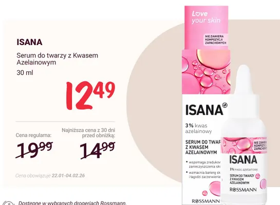 Serum do twarzy z Kwasem Azelainowym  promocja w Rossmann