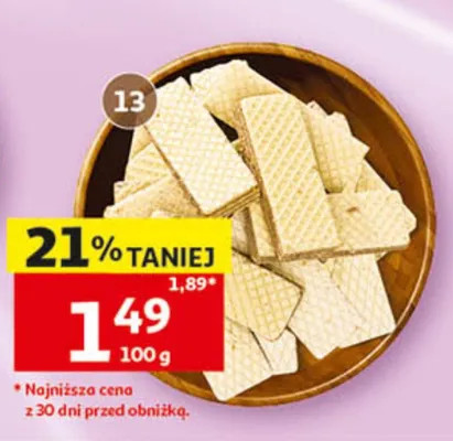 Wafle orzechowe promocja w Auchan