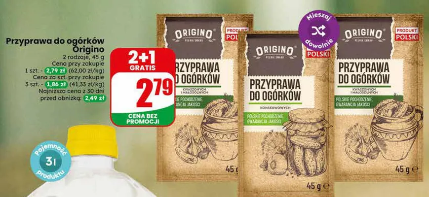 Przyprawa do ogórków konserwowych Origino promocja w Dino