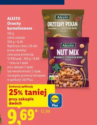 Mieszanka orzechów Nut Mix karmelizowana Alesto promocja w Lidl