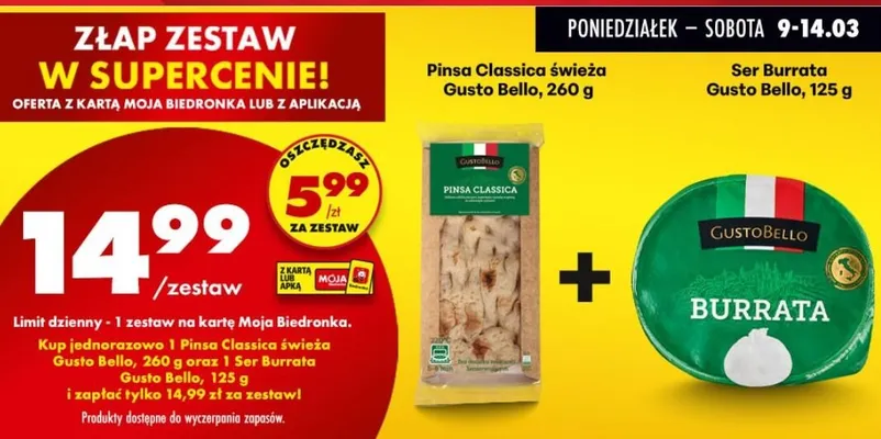 Pinsa Classica świeża promocja w Biedronka