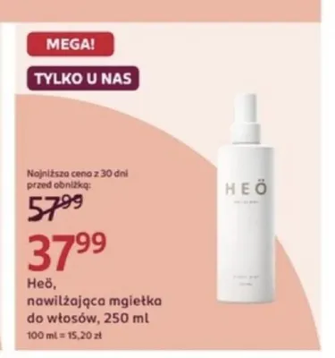 Nawilżająca mgiełka do włosów Heō promocja w Rossmann