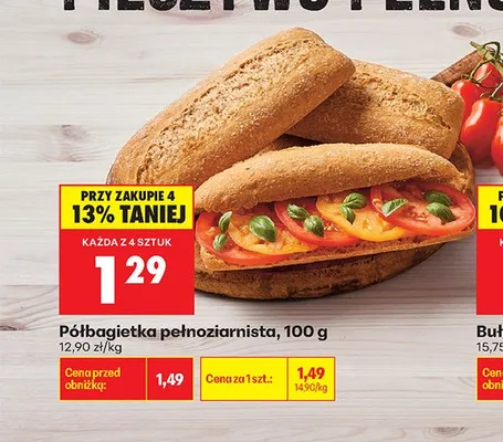 Półbagietka pełnoziarnista promocja w Biedronka