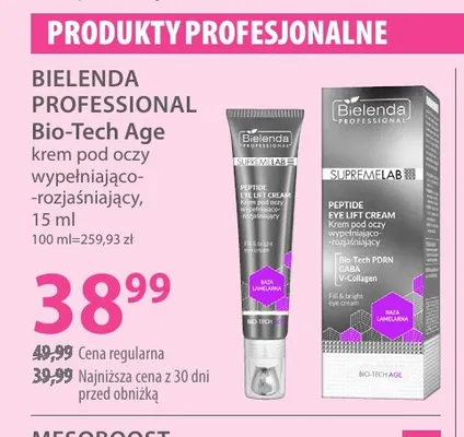 Krem pod oczy wypełniająco-rozjaśniający Bio-Tech Age Bielenda Professional promocja w Hebe