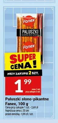 Paluszki słono-pikantne Fanex promocja w Twój Market