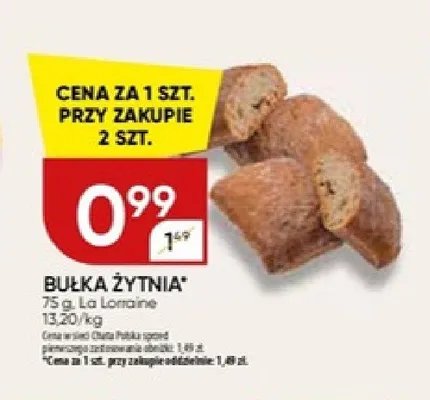 Bułka Żytnia La Lorraine promocja w Chata Polska
