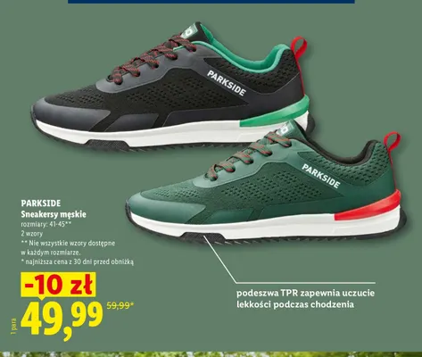Sneakersy męskie Parkside promocja w Lidl