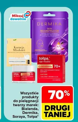 Produkty do pielęgnacji twarzy Bielenda Dermika Soraya Tołpa promocja w Carrefour Market