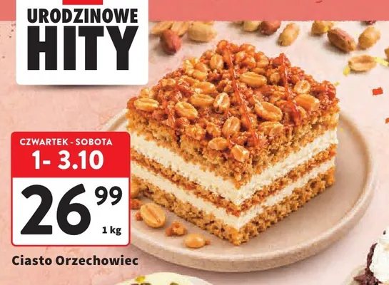 Ciasto Orzechowiec promocja w Intermarche