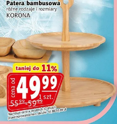 Patera bambusowa różne rodzaje i rozmiary promocja w Prim Market