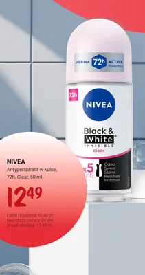Antyperspirant w kulce Black & White Invisible Clear, 72h promocja w Rossmann